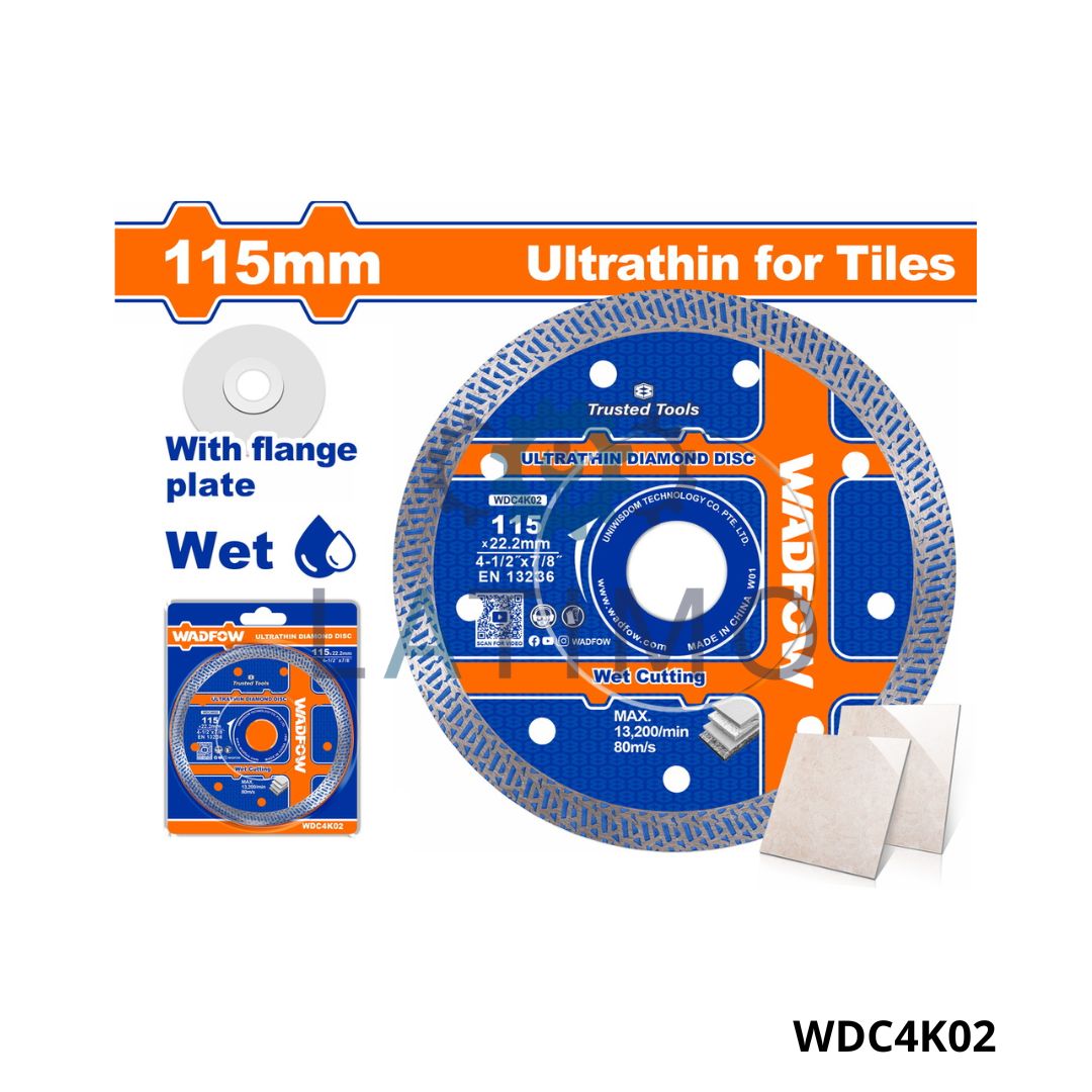 WADFOW Disque diamant ultra mince 115mm WDC4K02 Disque diamant ultra mince 115mm-Wadfow