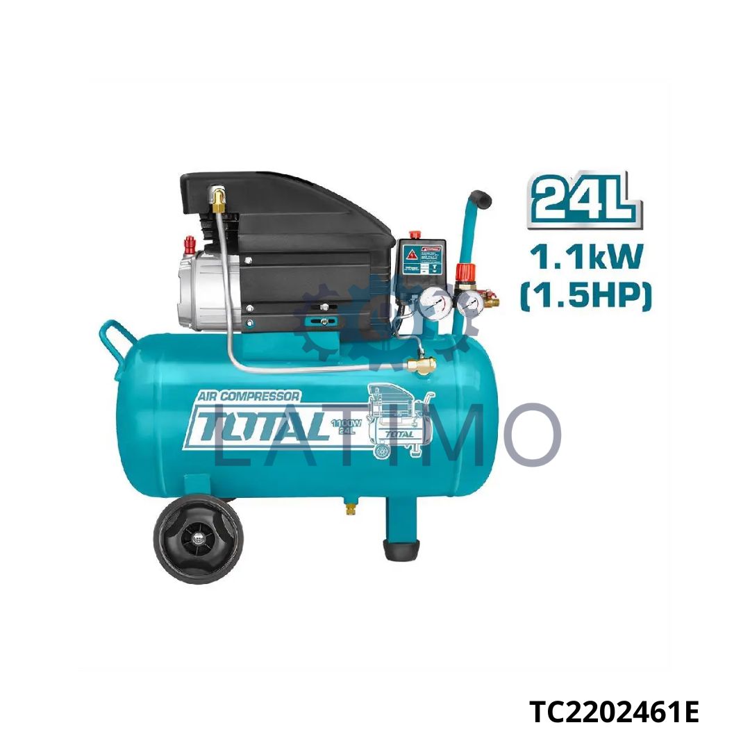 TOTAL Compresseur 24l 220v 1.5hp TC2202461E Compresseur 24l 220v 1.5hp-Total