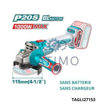 Meuleuse 115mm 20v sans batterie sans chargeur-Total