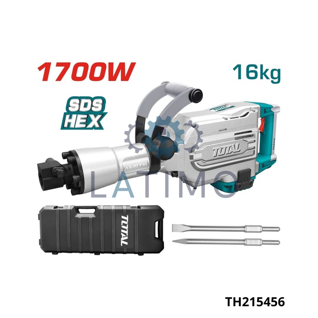 TOTAL Marteau piqueur 16kg 1700w TH215456 Marteau piqueur 16kg 1700w-Total
