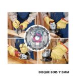 LATIMO Disque bois 115mm 3en1