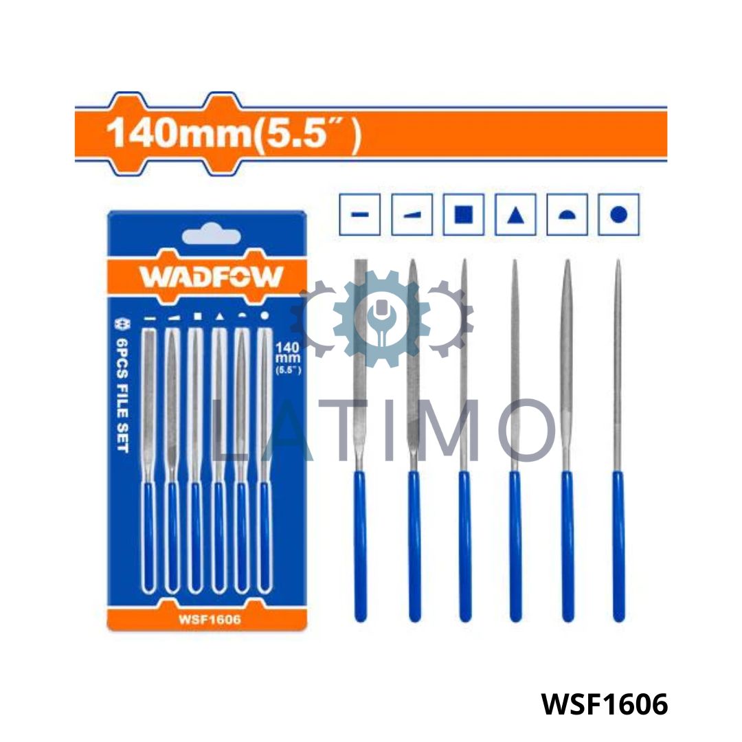 WADFOW Jeu de 6 limes 140mm WSF1606 Jeu de 6 limes 140mm-Wadfow