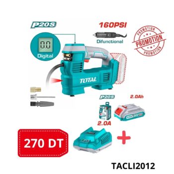TOTAL Pack compresseur a batterie 11 bar TACLI2012