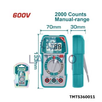 TOTAL Multimetre 600v 2000 points TMT5360011