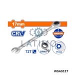 WADFOW Cle mixte a cliquet 17 WSA5117