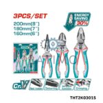 TOTAL Jeu de 3 pinces levier THT2K0301S