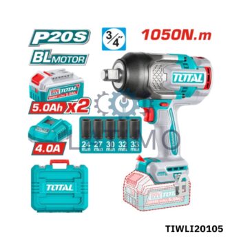 TOTAL Cle a choc 1050nm sans fil 3/4 20v TIWLI20105