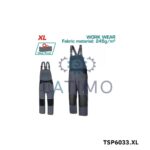 TOTAL Salopette coton polyster grix xl TSP6033.XL