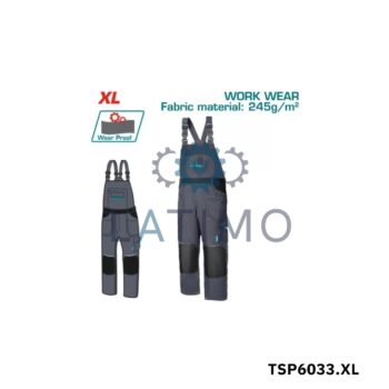 TOTAL Salopette coton polyster grix xl TSP6033.XL