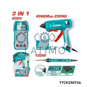 TOTAL Jeu 3 pcs multitools electronique 3en1 TTCK250716