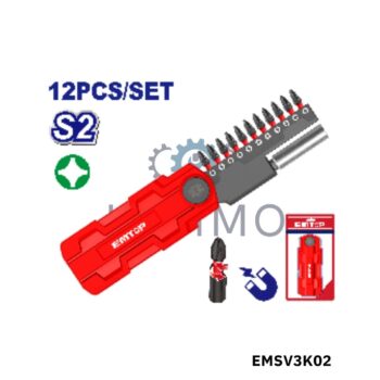 EMTOP Jeu de 11 embouts tournevis ph2 EMSV3K02
