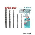 TOTAL Ensemble de 5 forets beton sds plus TAC190501
