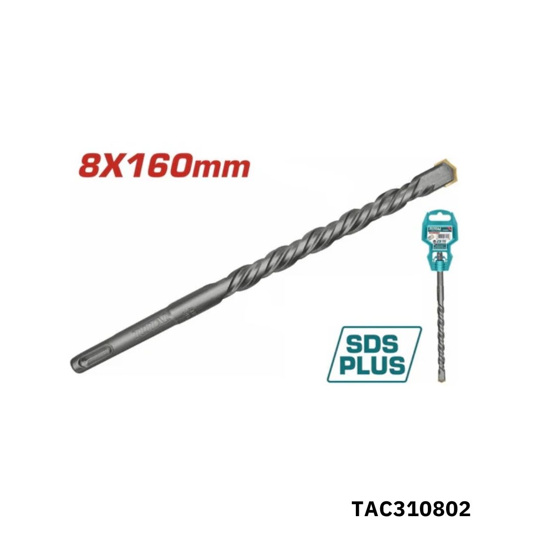 TOTAL Foret sds plus beton 8x160mm TAC310802 TOTAL Foret sds plus beton 8x160mm TAC310802