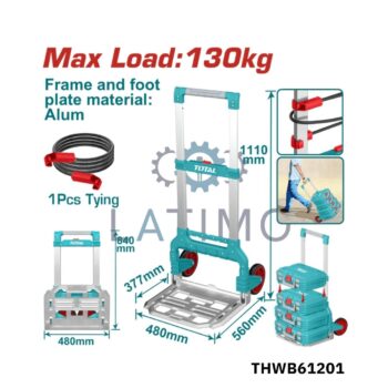 TOTAL Diable pliable charge max 130kg THWB61201