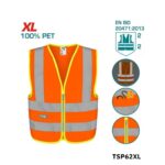 TOTAL Gilet de securite orange TSP62XL