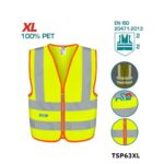 TOTAL Gilet de securite jaune TSP63XL