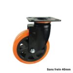 LATIMO Roue pivotante pvc 40mm sans frein ART03452
