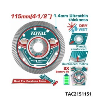 TOTAL Disque diamant a beton 115mm TAC2151151