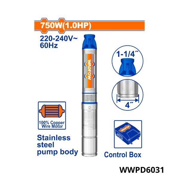 WADFOW Pompe immerge 1hp 750w WWPD6031 WADFOW Pompe immerge 1hp 750w WWPD6031