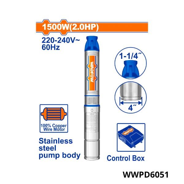 WADFOW Pompe immerge 2hp 1500w WWPD6051 WADFOW Pompe immerge 2hp 1500w WWPD6051