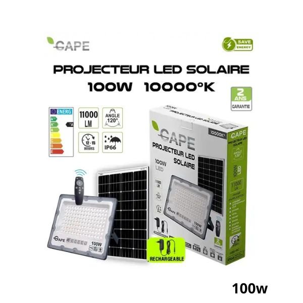 GAPE Projecteur led solaire 100w GAPE Projecteur led solaire 100w