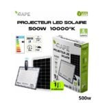 GAPE Projecteur led solaire rechargeable 500w