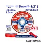 EMTOP Jeu de 25 disque tronçonner 115mm EACD11011525