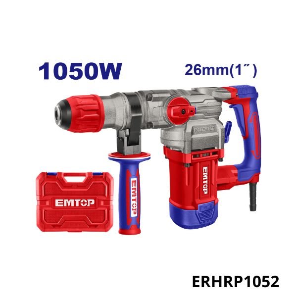 EMTOP Marteau perforateur 1050w 26mm ERHRP1052 EMTOP Marteau perforateur 1050w 26mm ERHRP1052