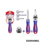 EMTOP Jeu de 8 tourenvis a cliquet ESDRH0802