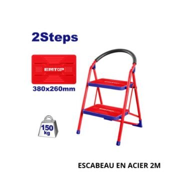 EMTOP Escabeau en acier 2M ESLR1021
