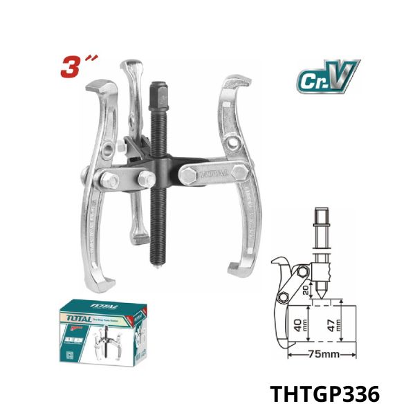 TOTAL Arrache roulement 3 doigts 3" 75mm THTGP336 TOTAL Arrache roulement 3 doigts 3" 75mm THTGP336