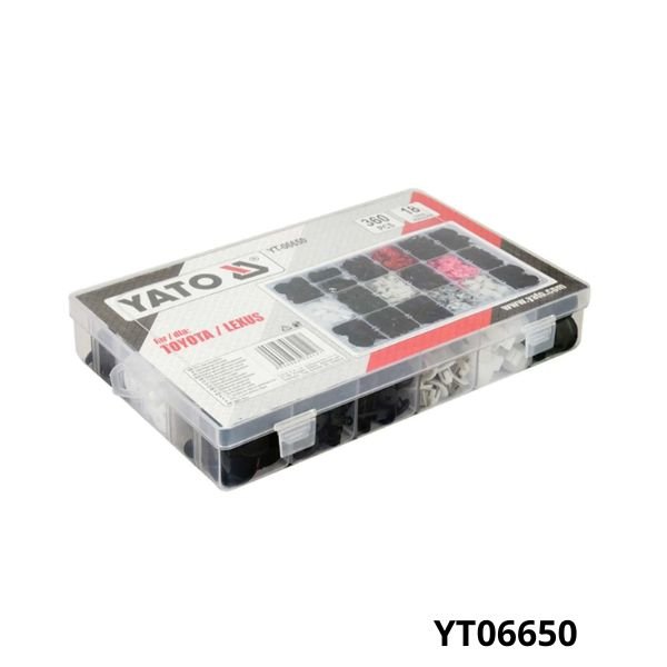 YATO Assortiment 360 clips garniture toyota luxus YT06650 YATO Assortiment 360 clips garniture toyota luxus YT06650