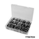 YATO Assortiment 52 colliers de serrage type r acier inoxydable YT067834