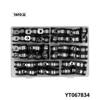 YATO Assortiment 52 colliers de serrage type r acier inoxydable YT067834