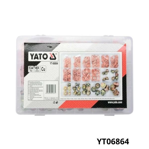 YATO Assortiment de 534 vis et joints de carter d'huile YT06864 YATO Assortiment de 534 vis et joints de carter d'huile YT06864