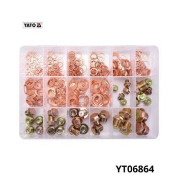 YATO Assortiment de 534 vis et joints de carter d'huile YT06864