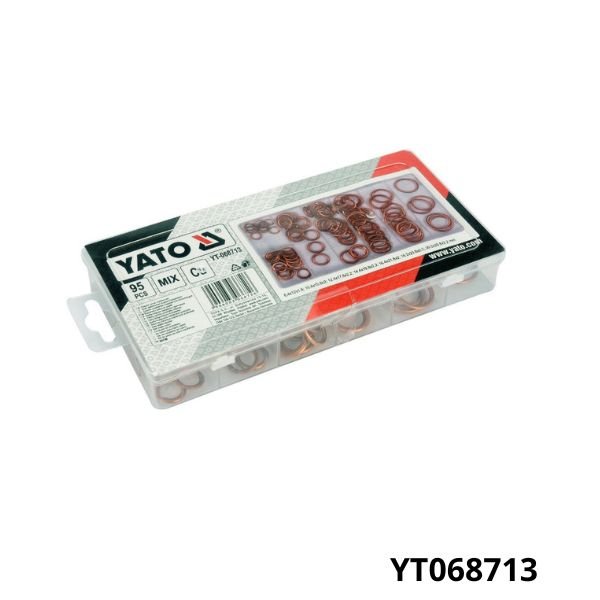 YATO Assortiment de 95 joints toriques en cuivre pour air YT068713 YATO Assortiment de 95 joints toriques en cuivre pour air YT068713