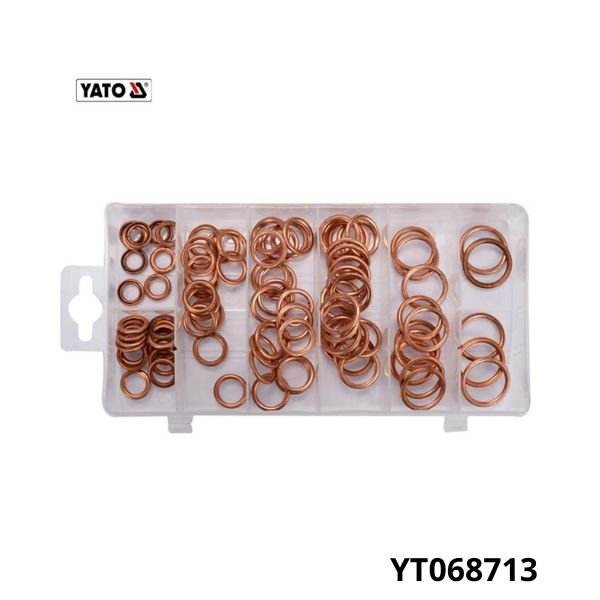 YATO Assortiment de 95 joints toriques en cuivre pour air YT068713 YATO Assortiment de 95 joints toriques en cuivre pour air YT068713