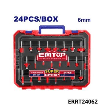 EMTOP Coffret 24P fraise 6MM défonceuse ERRT24062