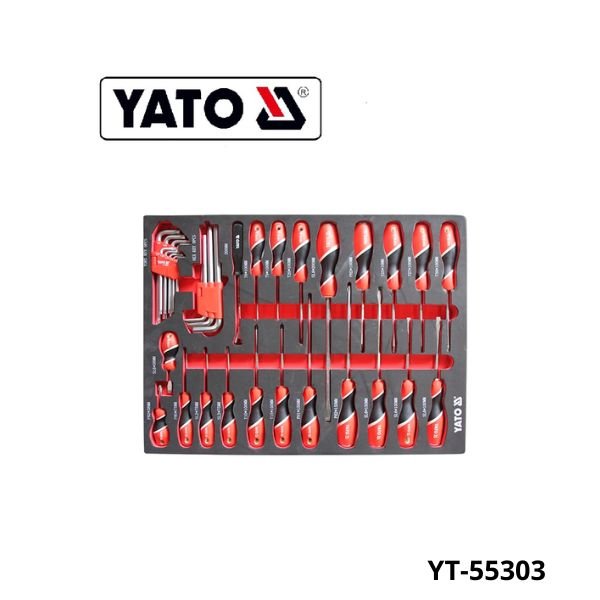 YATO Servante d'atelier 6 tiroirs 217 outils YT-55303 YATO Servante d'atelier 6 tiroirs 217 outils YT-55303