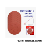 EMTOP Lot 30 feuilles abrasives 225mm EKRS225030