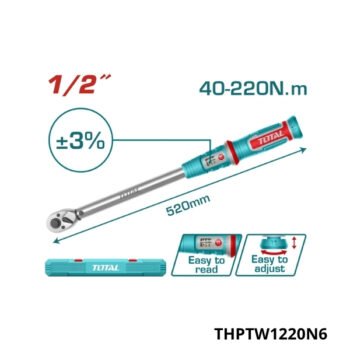TOTAL Cliquet dynamometrique 1/2 220nm THPTW1220N6