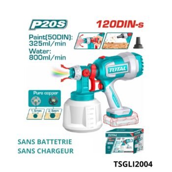 TOTAL Pistolet de peinture sans batterie TSGLI2004