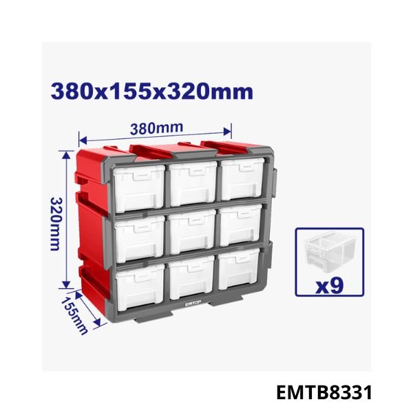 EMTOP Casier de rangement 9p EMTB8331 EMTOP Casier de rangement 9p EMTB8331