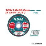 TOTAL Disque a tronconner 125mm 1mmx22.2mm TAC2101251