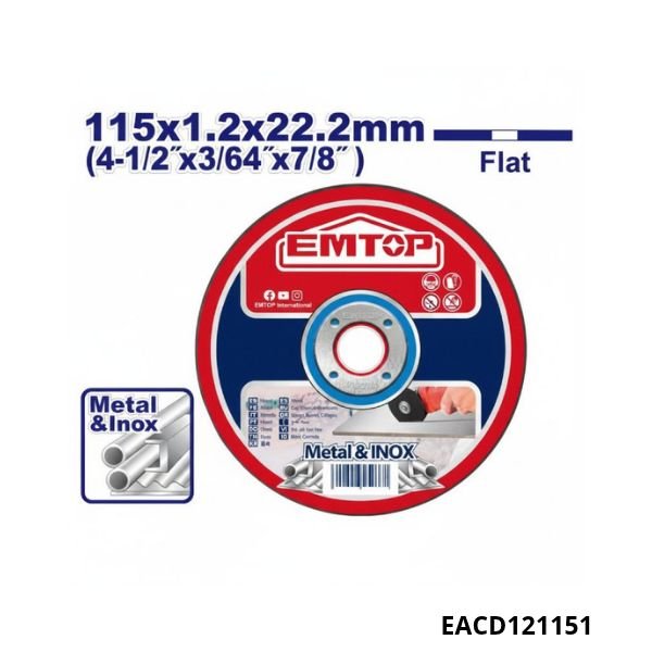 EMTOP Disque a tronconner 115x2mm EACD121151 EMTOP Disque a tronconner 115x2mm EACD121151
