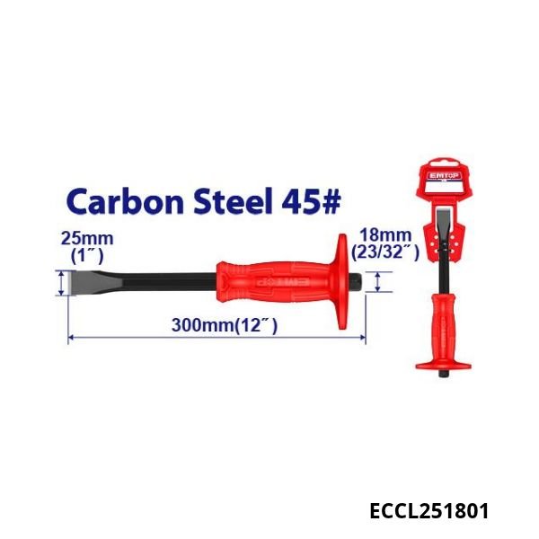 EMTOP Burin de macon plat 300mm ECCL251801 EMTOP Burin de macon plat 300mm ECCL251801