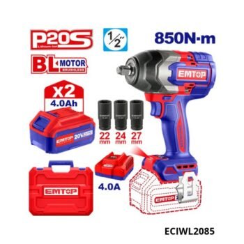 EMTOP Cle a choc 850nm 20v brushless 1/2 ECIWL2085
