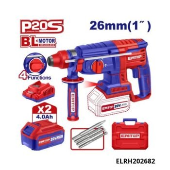 EMTOP Marteau perforateur brushless 20v 4ah ELRH202682