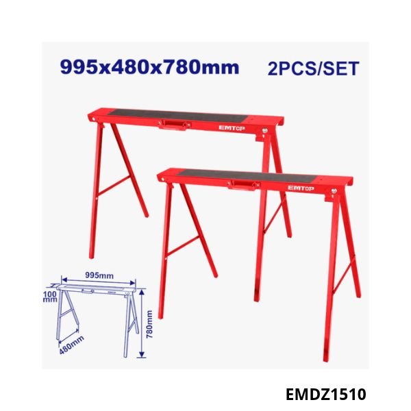 EMTOP Chevalet 995x480x780mm 100kg EMDZ1510 EMTOP Chevalet 995x480x780mm 100kg EMDZ1510